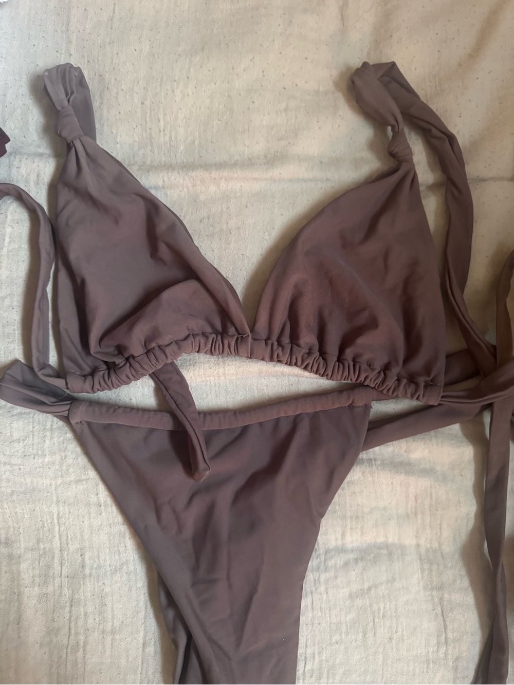 Mauve Triangle Bikini Set